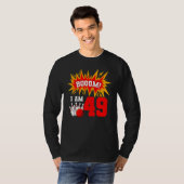 Booom Ik Ben 49 Bowling Verjaardagsfeestje Bowler T-shirt (Voorkant volledig)