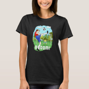 Booom Voetbaljongen Tikt Bal Creatief T-shirt