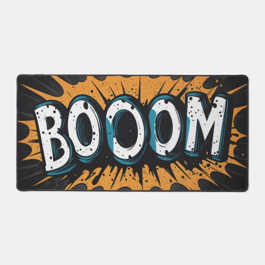 Booom woord comic stijl bureaumat (Voorkant)