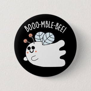 Booomble Bee Grappig Ghost Bee Pun Dark BG Ronde Button 5,7 Cm