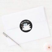 Booomble Bee Grappig Ghost Bee Pun Dark BG Ronde Sticker (Envelop)
