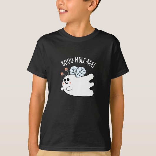 Booomble Bee Grappig Ghost Bee Pun Dark BG T-shirt (Voorkant)