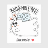 Booomble Bee Grappig Ghost Bee Pun Sticker (Vel)