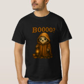 Boooo? Cute Ghost in Cloak with Lantern T-shirt (Voorkant)