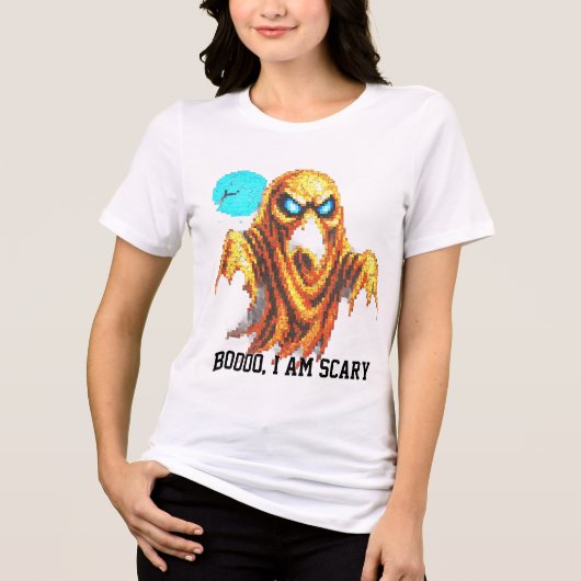 Boooo I Am Scary Tri-Blend Shirt (Voorkant)