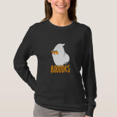 Booooks Boo Love Reading  Halloween Hard Working B T-shirt (Voorkant)