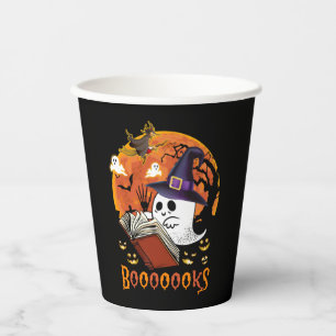 Booooks Boo Reading Books Halloween Papieren Bekers