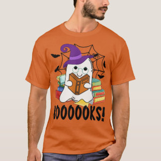 Booooks Ghost Funny Halloween Book Lover Library R T-shirt