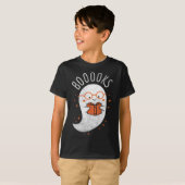 Booooks Ghost Funny Halloween Teacher Book Library T-shirt (Voorkant volledig)