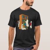 Booooks Ghost  Halloween Teacher Book Library Read T-shirt (Voorkant)