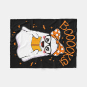 Booooks Ghost Halloween Women Teacher Book Library Fleece Deken (Voorkant (Horizontaal))