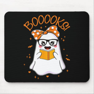 Booooks Ghost Halloween Women Teacher Book Library Muismat