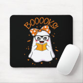 Booooks Ghost Halloween Women Teacher Book Library Muismat (Met muis)