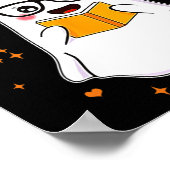 Booooks Ghost Halloween Women Teacher Book Library Poster (Hoek)
