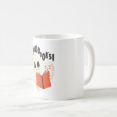 Booooks Ghost Reading Halloween Koffiemok (Voorkant rechts)