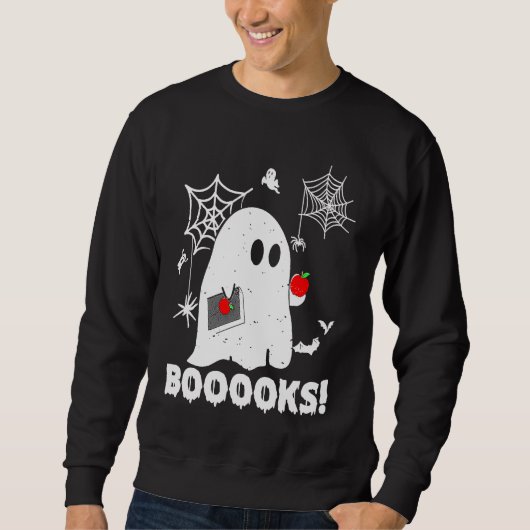 Booooks Ghost Teacher Halloween Trui (Voorkant)