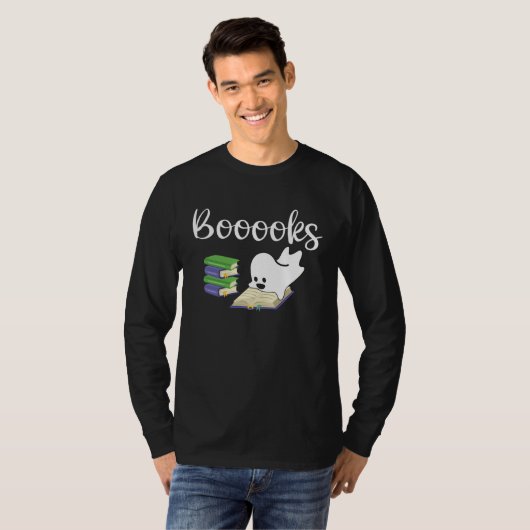 Booooks Halloween Ghost Reader  Reading Boo Costum T-shirt (Voorkant volledig)
