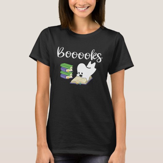 Booooks Halloween Ghost Reader  Reading Boo Costum T-shirt (Voorkant)