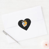 Booooks Halloween Ghost reading books and wearing Hart Sticker (Envelop)