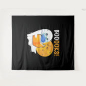 Booooks Halloween Ghost reading books and wearing Wandkleed (Voorkant (horizontaal))