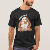 Booooks Pumpkin Ghost Boo Halloween T-shirt (Voorkant)