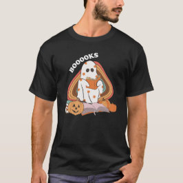 Booooks Pumpkin Ghost Boo Halloween T-shirt