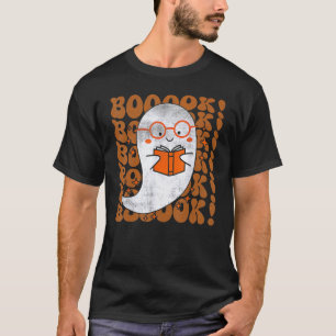 Booooks Schattig Geest Leest Bibliotheek Boeken Ha T-shirt