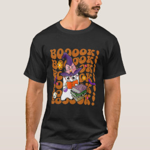 Booooks Schattig Geest Leest Bibliotheek Boeken Ha T-shirt