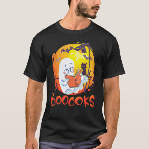 Booooks Spook Halloween Leraar Boek Bibliotheek Le T-shirt
