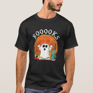 Booooks Spookmaan Boo Lees Boeken Bibliotheek Boek T-shirt
