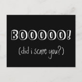 BOOOOO, heb ik je bang gemaakt - Witte tekst op zw Briefkaart (Voorkant)