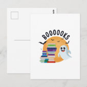 Boooooks Halloween, Booooks Schattige Halloween Briefkaart (Voorkant / Achterkant)