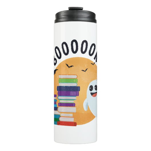 Boooooks Halloween, Booooks Schattige Halloween Thermosbeker (Voorkant)