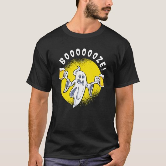 Booooooze Bier Drinkende Geest T-shirt (Voorkant)