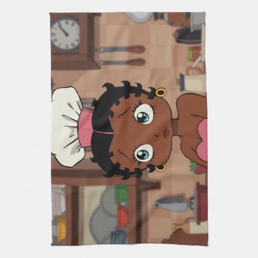 Boop - een lange keukenhanddoeken (Verticaal)