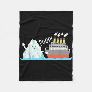 Boop Funny Titanic en Iceberg Pun Joke Meme Boys Fleece Deken