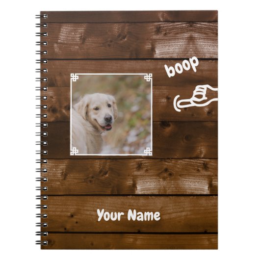Boop My Nose Dog Photo Notitieboek (Voorkant)