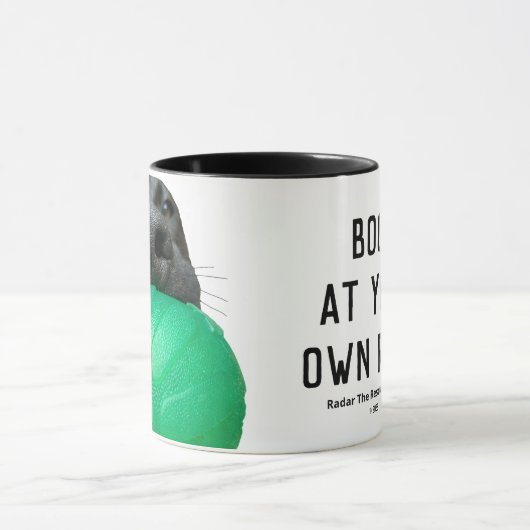 "Boop op eigen risico"-Mok — raket de reddingshond Mok (Midden)