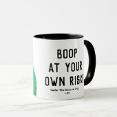 "Boop op eigen risico"-Mok — raket de reddingshond Mok (Voorkant rechts)