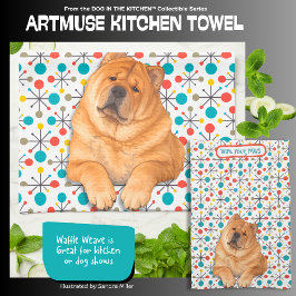 BOOP smooth chow  - ArtMuse Kitchen Towels  Theedoek