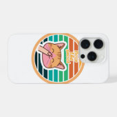 Boop The Snoot Retro Sunset Cat Meme iPhone Hoesje (Achterkant horizontaal)