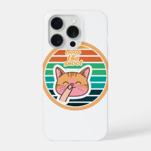 Boop The Snoot Retro Zonsondergang Kat Meme iPhone 15 Pro Case