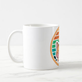 Boop The Snoot Retro Zonsondergang Kat Meme Koffiemok