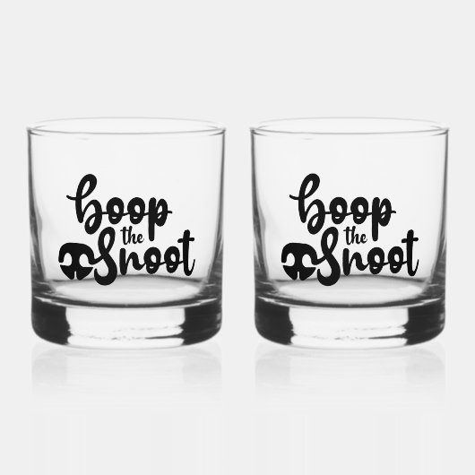 Boop The Snot Funny Dog Citeert Whiskeybrillen Whisky Glas (Voorkant)