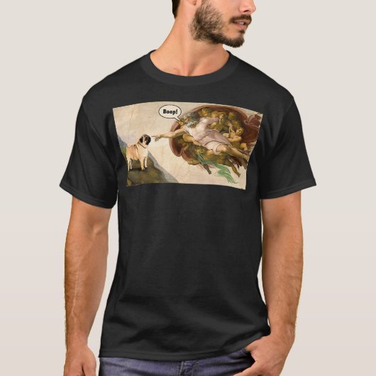 Boop The Snot of a Cute Pug Funny Dog Meme T-shirt (Voorkant)