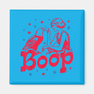 Boop Vintage Meisje En Adelaar Grappig Patriottisc Magneet