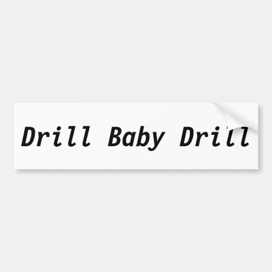 boor Baby boor Bumpersticker (Voorkant)