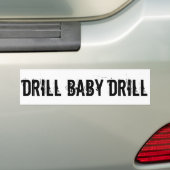 Boor Baby Boor, Wit Bumpersticker (Op auto)
