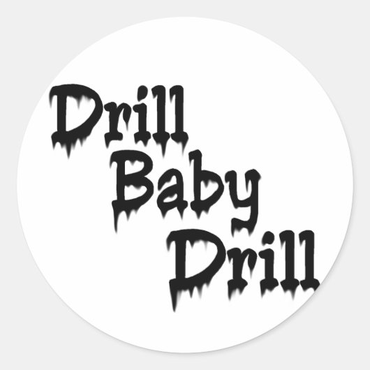 Boor Baby! Ronde Sticker (Voorkant)