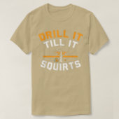 Boor het tot het schuurt. Funny Winter Ice Vist T-shirt (Design voorkant)